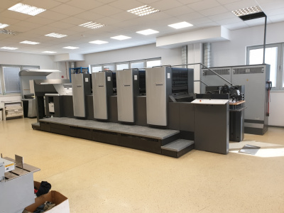 Heidelberg SM 74-4 installed in the print shop